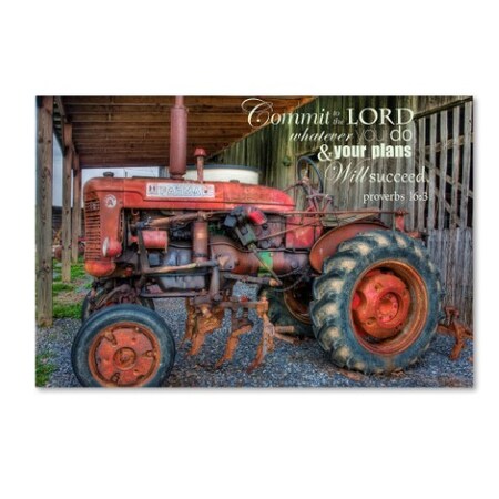 Trademark Fine Art Bob Rouse 'Commit to the Lord' Canvas Art, 16x24 ALI16036-C1624GG